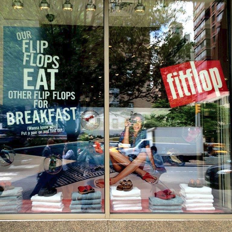 FitFlops window campaign NYC