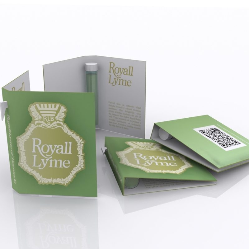 Royall Lyme – Vial Card Design