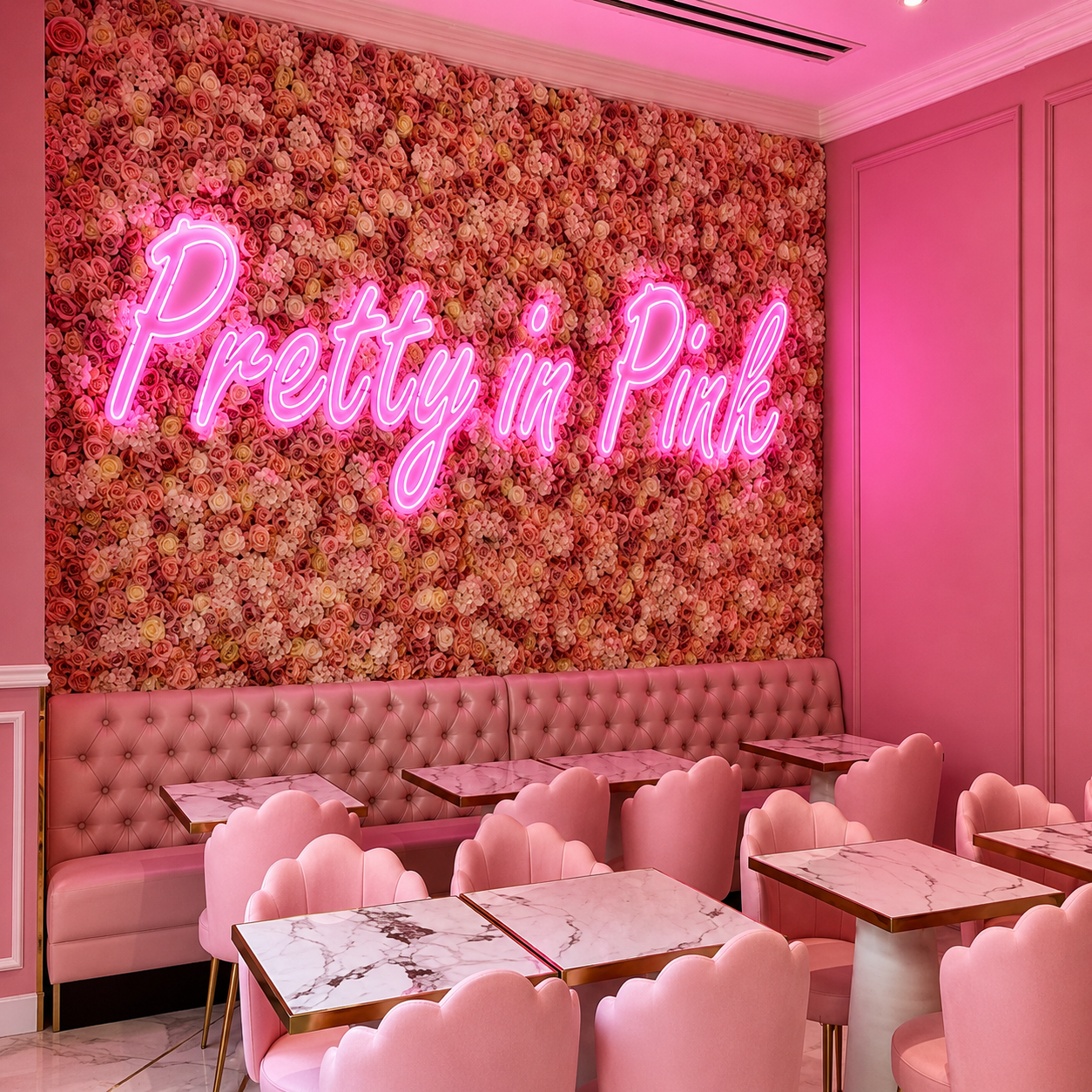 Pretty in Pink Cafe — Interior Concept & Signage